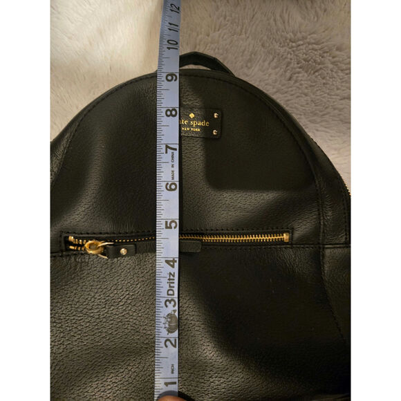 Kate Spade Black Pebbled Leather Mini Backpack - Picture 13 of 15